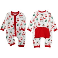 Božićne pidžame za obiteljske praznične jamme Podudarni setovi, dvodijelni vrhovi dugih rukava i hlače