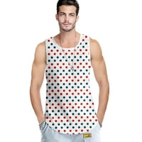 4. jula Muška majica Grafički 3D Print Street Ležerne prilike bez rukava za njega Muške majice, L