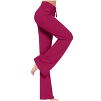 Ženske široke noge joge hlače Ljeto popust Prodaja prozračnih hlača s visokim elastičnim strukom za