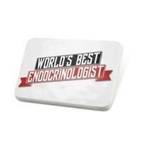 Porcelein Pin svjetski best endokrinolog rever značke - Neonblond