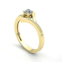 Originalna 0,4CTW okruglica Dijamantna ženska ženska bridalna pasijans godišnjica Angažovanje prstena