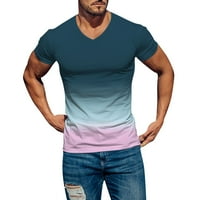 Luiyenes Slim Fit T majice za muškarce kratki rukav čvrsti ugrađeni kratki rukav casual tees