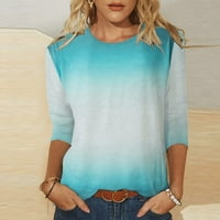 Samickarr Ljeto pulover džempere za žene lagane rukave grafičke majice Thendy bluza V-izrez Tie-dye