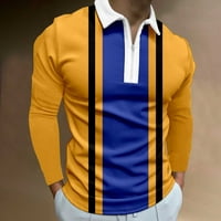 Muškarci Jesenji prugasti ispisana bluza odjavna ovratnik dugih rukava majica MENS Classic Moderan casual