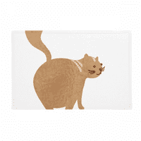 Smeđa slatka mačka hodanje životinja prizemna mat non kliznim katom tepih za prostir na vratima kupaonice