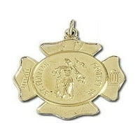 Saint Florian Religiozna medalja - 14K žuti zlato DWT