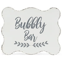 Bubbly Bar nevolje od bijelog metala ukrasni zidni umjetnički znak