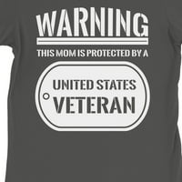 Mama zaštićena veterana ženska tamno siva košulja ponosna vojska MOM poklon