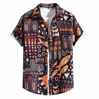 Qolati Hawaiian majice za muškarce Vintage Lagana majica s kratkim rukavima Down Henleys bluza Cvjetni