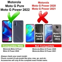 Vibecover tanak futrola kompatibilna za Motorola moto g čista, moto g napajanja, ukupna zaštita od tpu