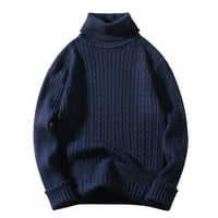 Ketyyh-CHN Zimski džemperi za muškarce Dugi rukav Pleteni džemperi Ležerne prilike jednostavne pulover,