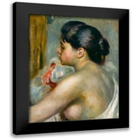 Renoir, Pierre-Auguste crni moderni uokvireni muzej umjetnički print pod nazivom - tamnokosa žena