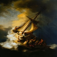 Katolička slika ispisa - smirivanje oluje na moru - 8 10 spreman da bude uokviren