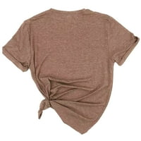 Apepal Ljetna bluza majica za ženske kratkih rukava Okrugli vrat Print bluza TOP Ladies Modni casual
