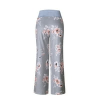 Azrijske pantalone za žene, žene plus veličine hlače modna casual cvjetna tiskana labava crtača široka