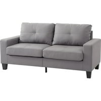 Glory Furniture Newbury Fau Kožna modularna kauč u sivoj boji
