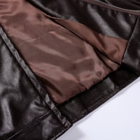 Lizxun muške retro kožne jakne postolje za biciklistička jakna slim sloj