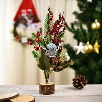 Umjetno cvijeće Decor Decor Wooden PET prozor s više stila Božićni mali božićni ukrasi Treseni gromobrani