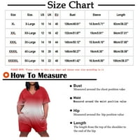 Plus size Jumpsuits kratak za žene Dressy etničko stil gradijent tiskani patentni patentni patentni