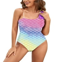 Eloshman ženske kupaći kostimi s ramenim kupaćim odijelima kravata boja bez leđih kupaćih kostima bez