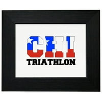 Čile Triathlon - Olimpijske igre - Rio - Oznaka uokvirenog print plakata ili opcije nosača