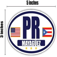 Zastava države Portoriko Američka zastava OVAL Vinil Naljepnica za branik naljepnica