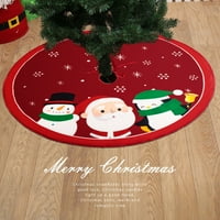 Prosjek drveta MAT svijetlo obojeni otvoreni ukrasni flis Santa Claus Xmas Tree suknje za zabavu runo