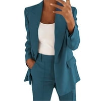 Huaai Blazer jakne za žene plus veličine Radni carec Poslovni dugi rukav modni srušeni poslovni odijelo