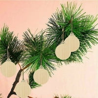 Set Drveni božićni oblici oblika DIY Xmas Dekoracija stabla viseće baubles