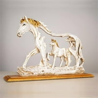 Yirtree desktop figurice osjetljiva ravna sposobnost prekrasna umjetna djela Mikro dekor stajao galoping kip konja za dom
