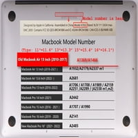 Kaishek Hard Case Shell Cover kompatibilan sa MacBook Air S sa ne mrežnicom Neizmjenski model Usb-C: