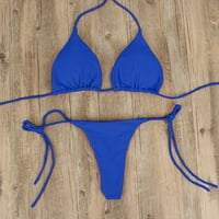 Gotyou Ljetni seksi žene Sportski kupaći kostimi seksi bikini donje rublje plave s