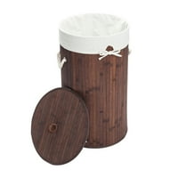 Košara za odjeću sa poklopcem bambusova preklopna prljava torba za pohranu odjeće za spavaću sobu kupaonica
