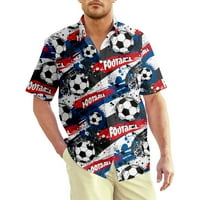 Muški kratki rukav Muški casunski gumb dolje majice Fudbalske vrhove dječaka majice, veličine100-8xl