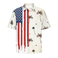 Amidoa muške slatke havajske majice kratki rukav džepovi džepova majica košulja cvjetni ispisani dan