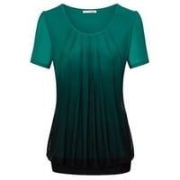 Ženske bluze Žene Ležerne prilike za ispisane majice Plus Plus Plus Plessine Forks Bluze Green XXXL
