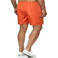 Glonme Men Plain Casual Beach Hratke za odmor za odmor za odmor od pune boje ljetne hlače Mini pantalone