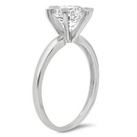 CT okrugli rez Clear Simulirani dijamant 18k Bijelo zlato Graviranje Izjava ENGGEMENT FEDAIRESS SOLITAIRE