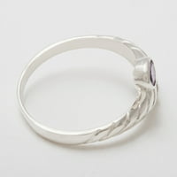 Britanci napravio je 10k bijeli zlatni prirodni ametist ženski prsten za ametist - Opcije veličine -