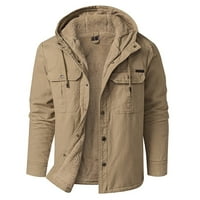Muška jakna od runa gusta topla na otvorenom planinarska jakna s više džepnim džepom zatvarač plišanog