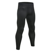Muškarci Sports Stretch gamaše pantalone za brzo sušenje Wicking fitness hlače crni xxl
