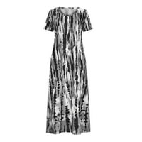 Ženska kravata Swir Swing Maxi Dress Clearence Trendy Zebra Print Haljina odjeća Vintage Ljeto kratkih