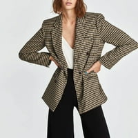 Ženski dvostruki ispisani kardigan Formalno odijelo dugih rukava Business bluza jakna