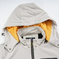B91XZ Zimske jakne za muškarce dukseve za muškarce teška dukserica - puni zatvarač gore debeli Sherpa