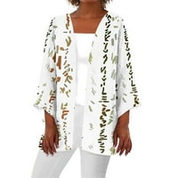 Umitay ženski casual modni caot Retro tiskana lagana svjetlosna duljina jakna Cardigan