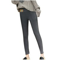 Brglopf gamaše za žene visoke strugove Strechy duge hlače Zimske toplotne hlače obložene zimskim hlačama