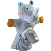 Nosorog sa baby teletom - ručna marioneta i lutkar