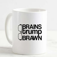 Zglob kafe mozak nerd brawn naočale smiješno pametno inteligentno bijela čaša smiješne poklone za rad