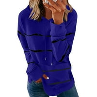 Ženska povremena modna postepena promjena Ispis pulover s dugim rukavima s kapuljačom