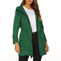 Lagana jakna za rabljenje žene na otvorenom planinarski kapuljač kapuljača vodootporna dugačka jakna,
